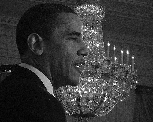 Obama in b/w