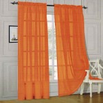 Orange Sheer Scarf Valance