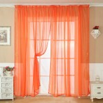 Red Sheer Scarf Valance