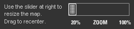Screenshot of a slider that zooms the map in and out