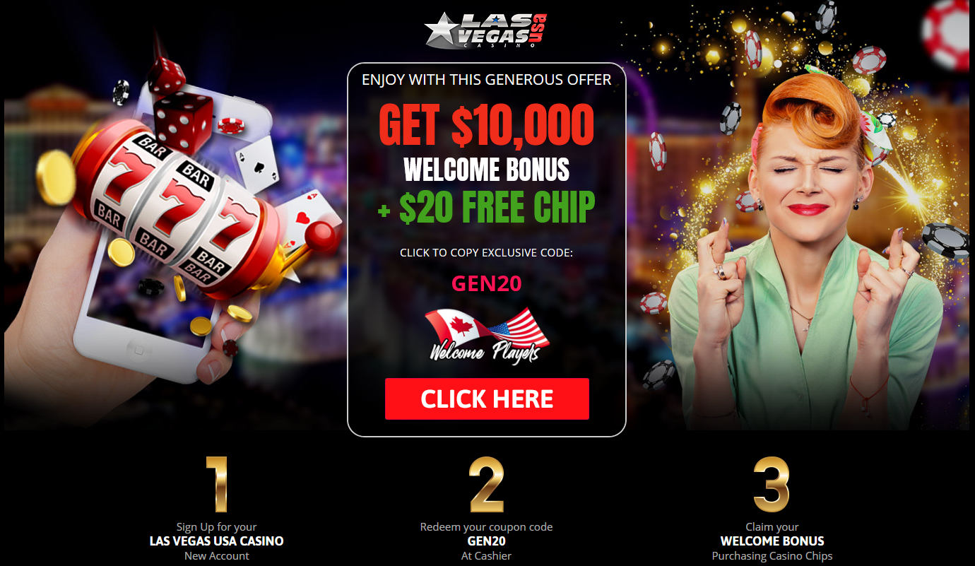 GET
                                        10,000 WELCOME BONUS + $20 FREE
                                        CHIP