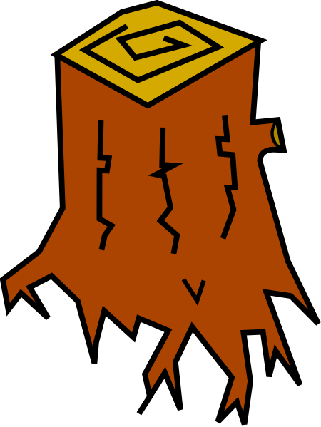 Stump Cartoon Axe Drawing Pick