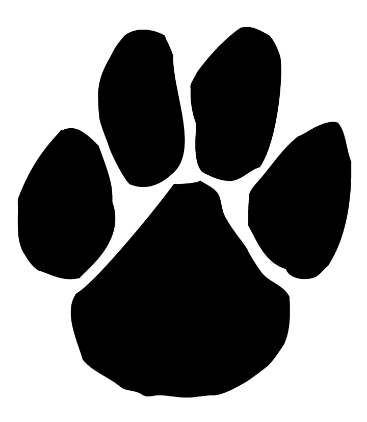 Panther paw print clipart