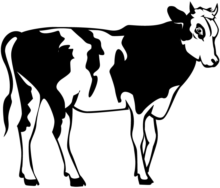 Cow Clipart Black And White - Free Clipart Images