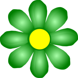 Green Flower clip art - vector clip art online, royalty free ...