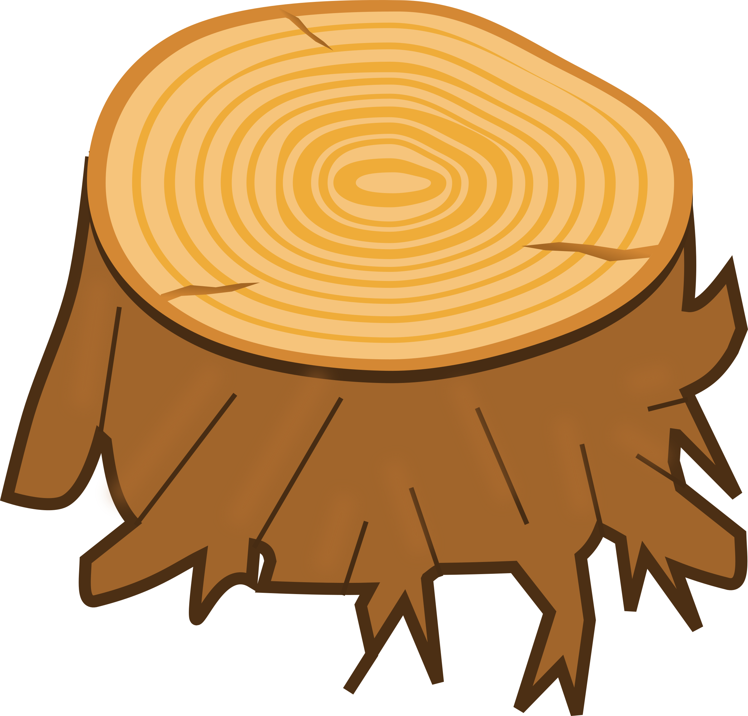 Owl tree stump clipart