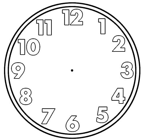 Blank clock face clip art