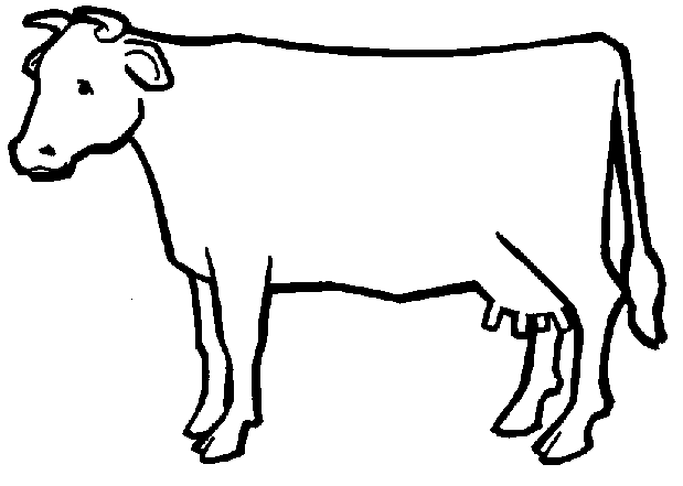 Cow clipart black and white outline