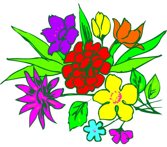 Basket Of Flowers Clipart