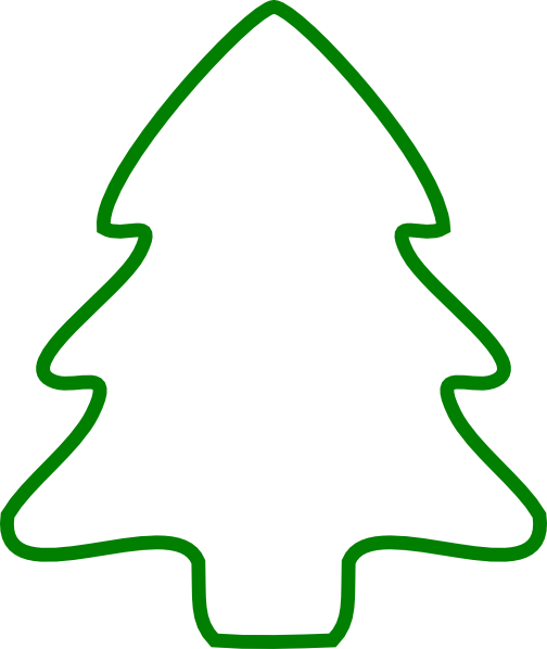 Christmas tree clip art outline