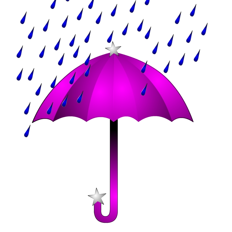 Umbrella Rain Showers Clipart