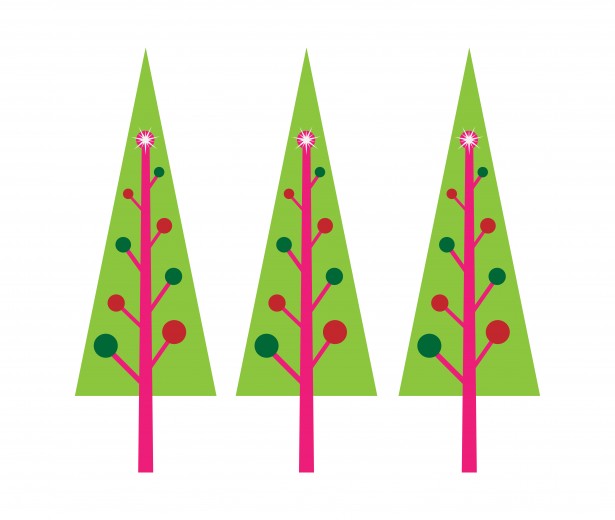 Clip Art Tree Modern Christmas Clipart