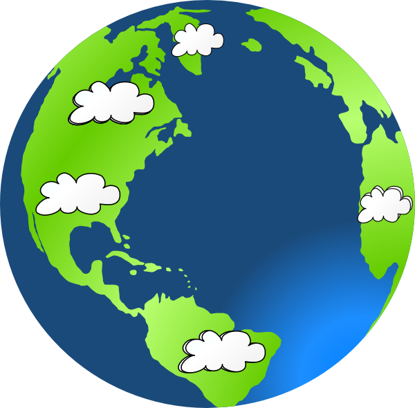 Planet Earth Cloud clip art - vector clip art online, royalty free ...