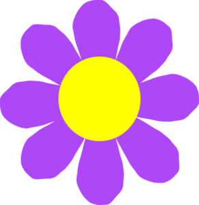 Purple flowers clip art