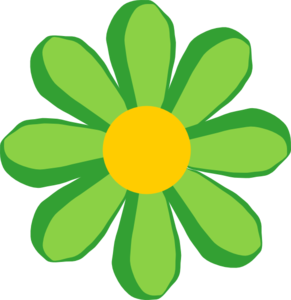 Green flower clipart