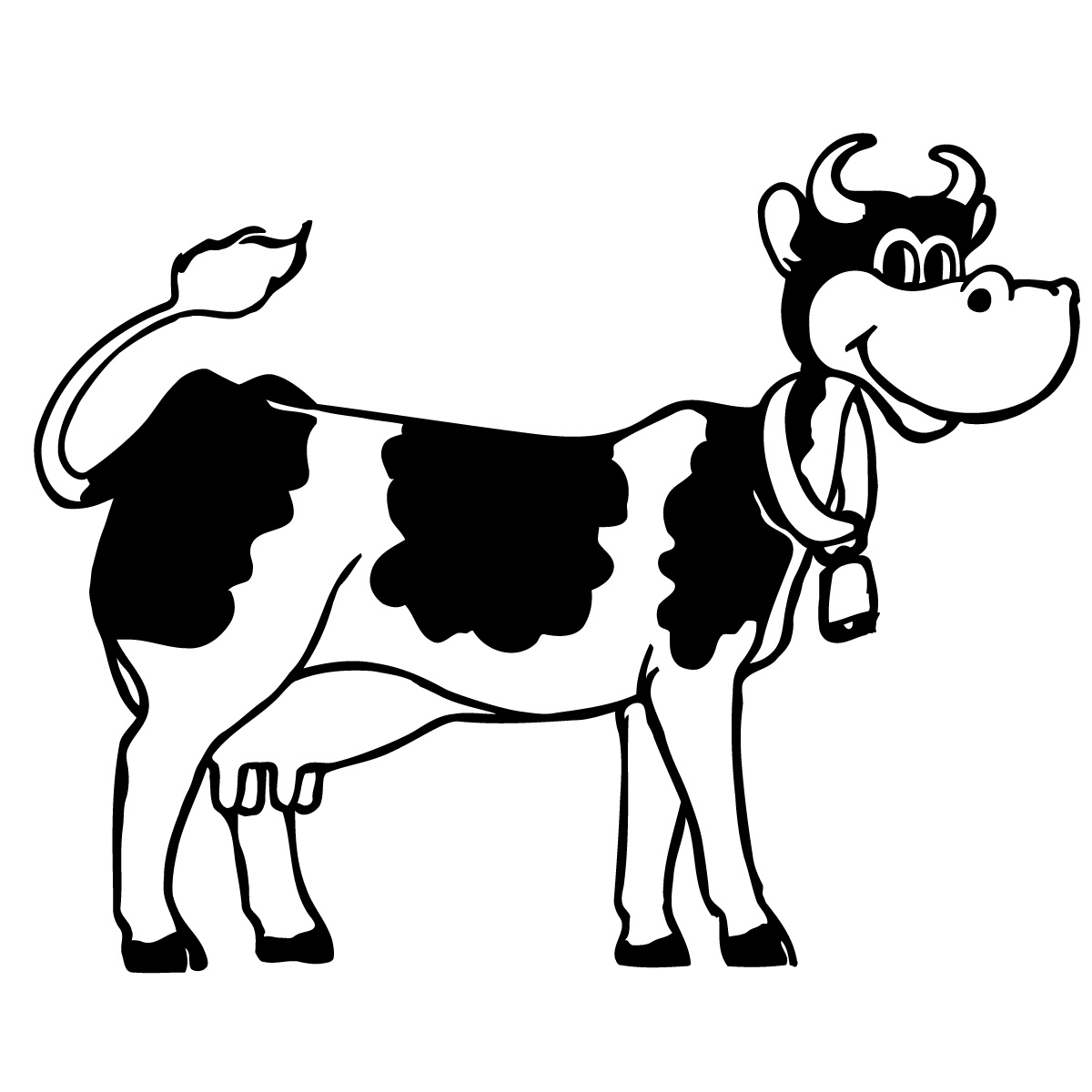 Cow Clipart Black And White - Tumundografico