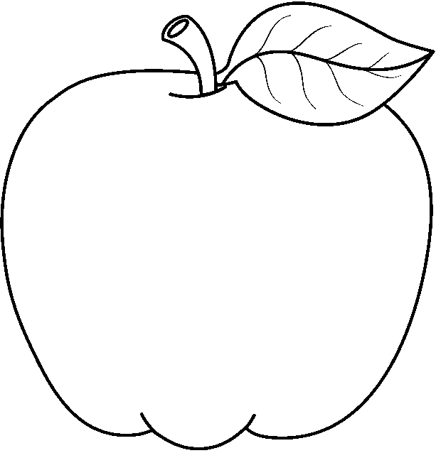 Apple Outline Clip Art - Cliparts and Others Art Inspiration