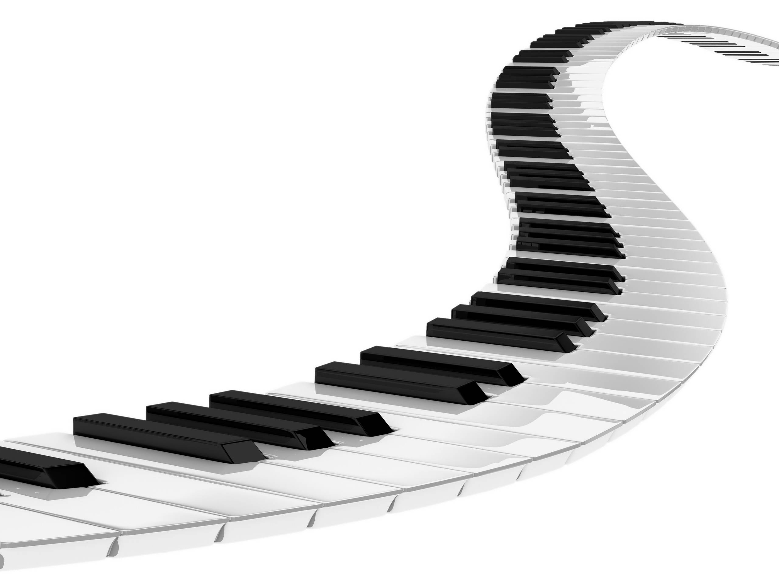 Wavy piano keyboard clipart