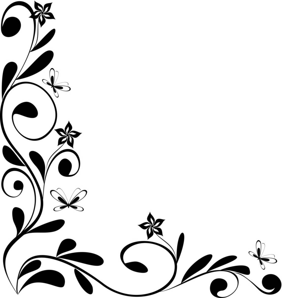 Simple Flower Corner Clipart