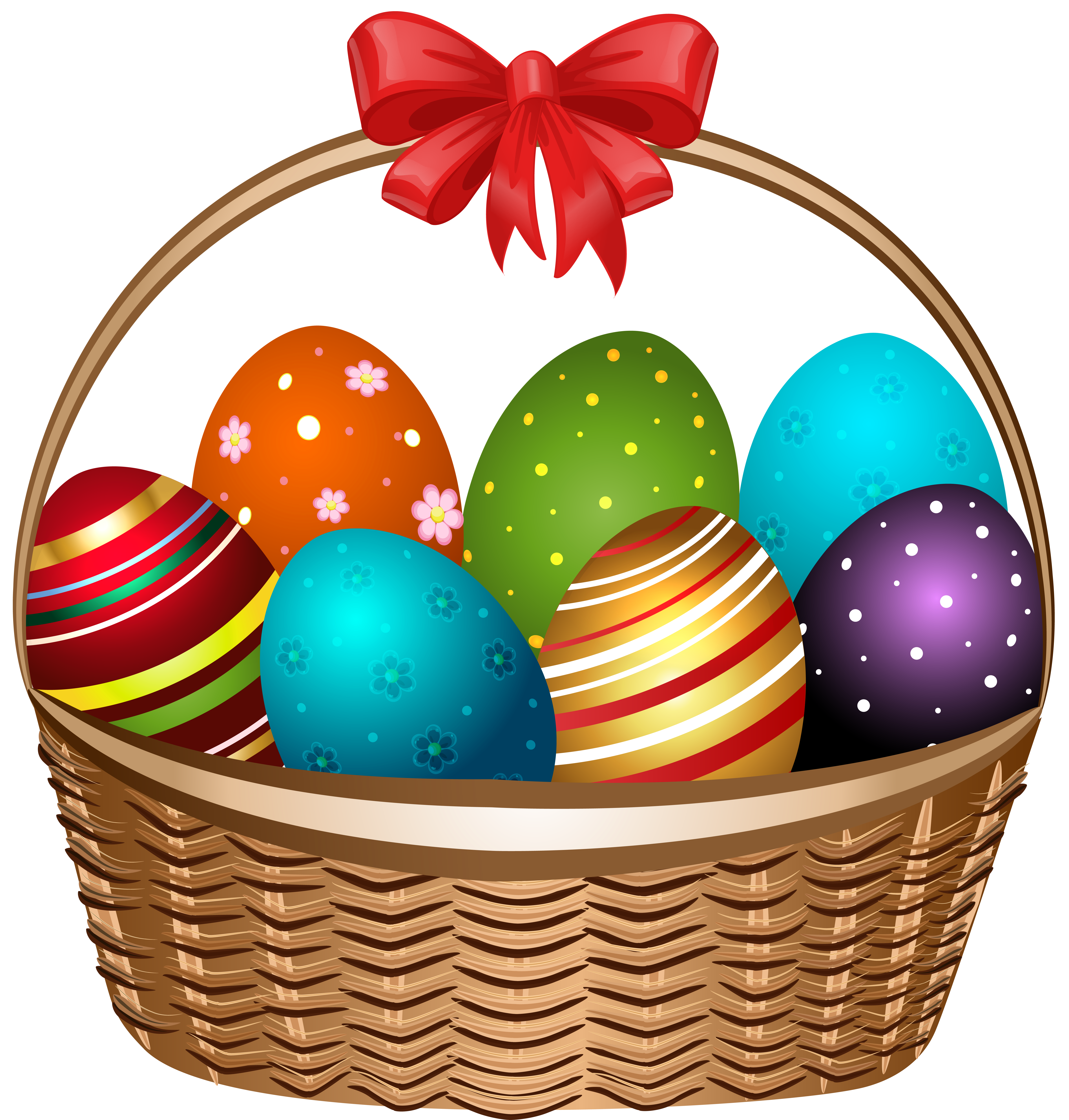 Easter Basket Transparent PNG Clip Art Image