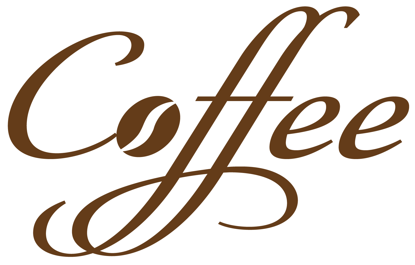 Coffee Decorative Text PNG Vector Clipart