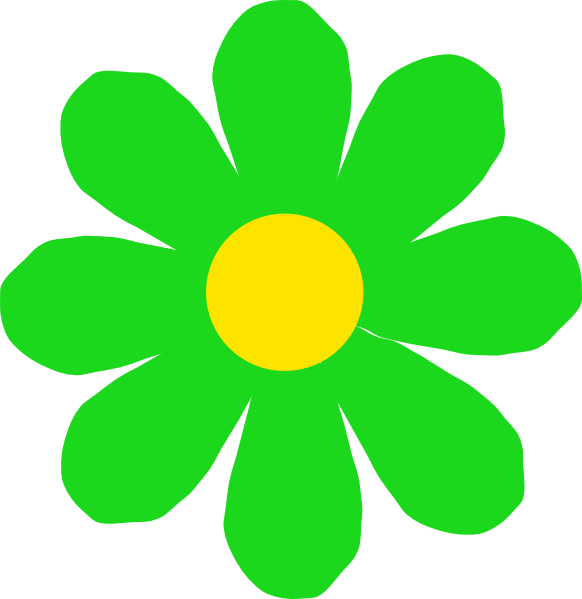 Lime green flower clip art