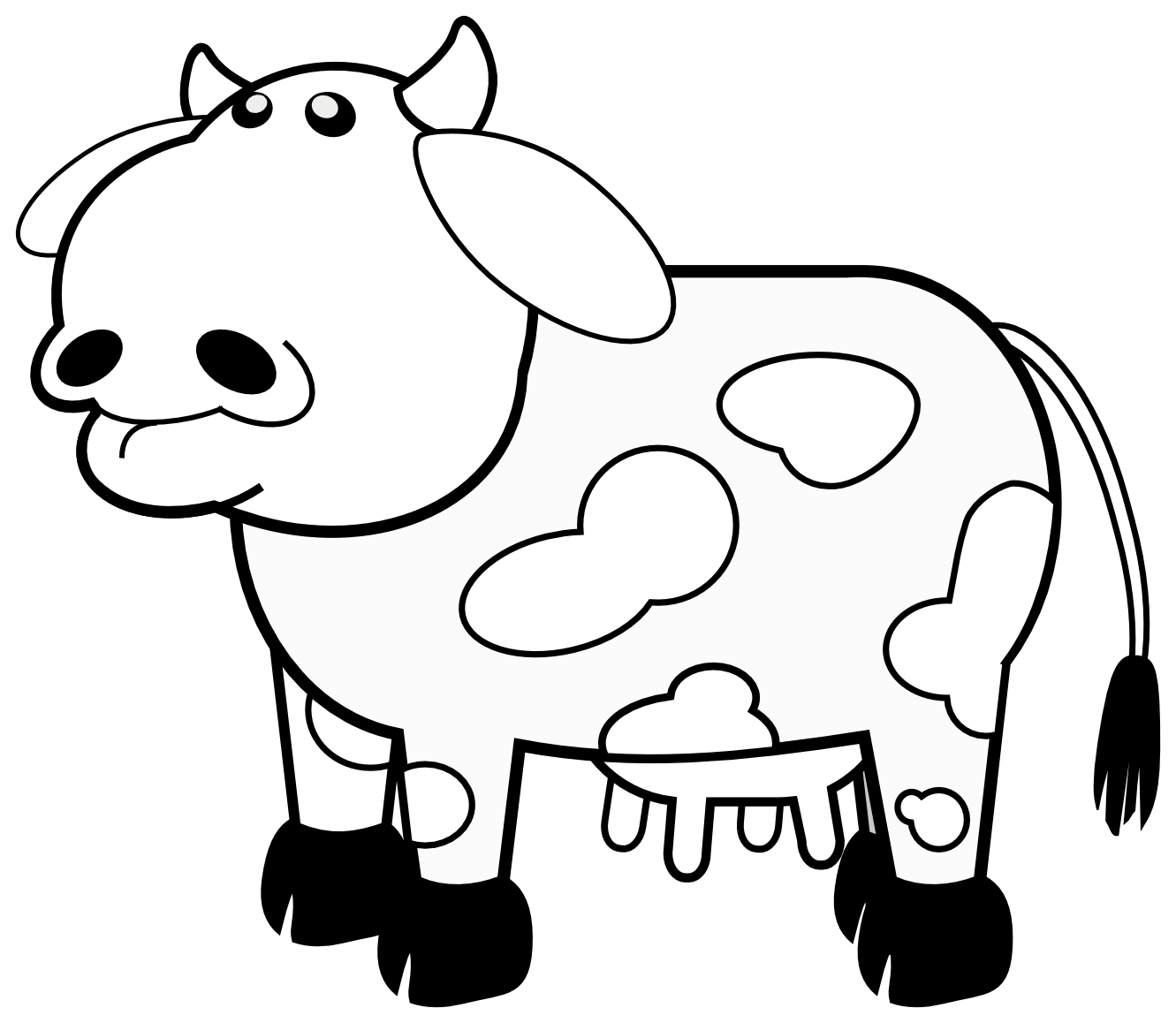 Cow Clipart Black And White - Free Clipart Images