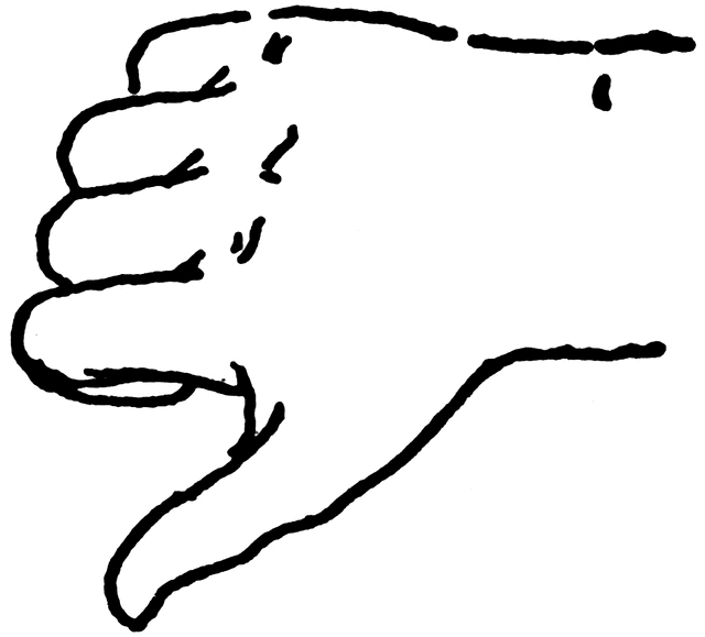 Thumbs Down Clipart