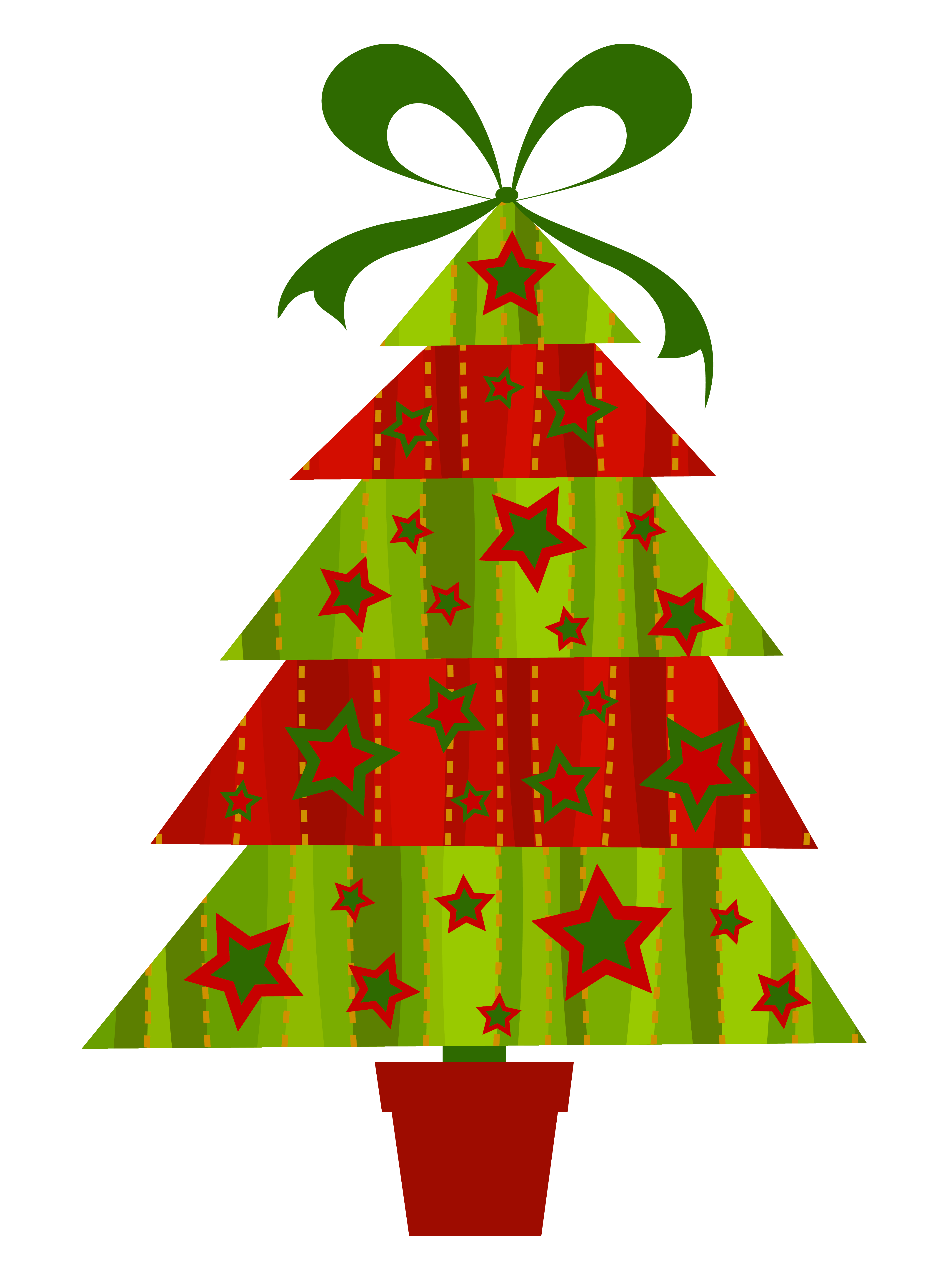 Free modern christmas tree clipart