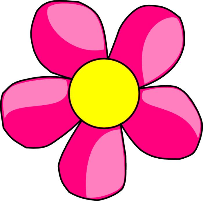 Pink Flower Clip Art 1 Pink - Vergilis Clipart