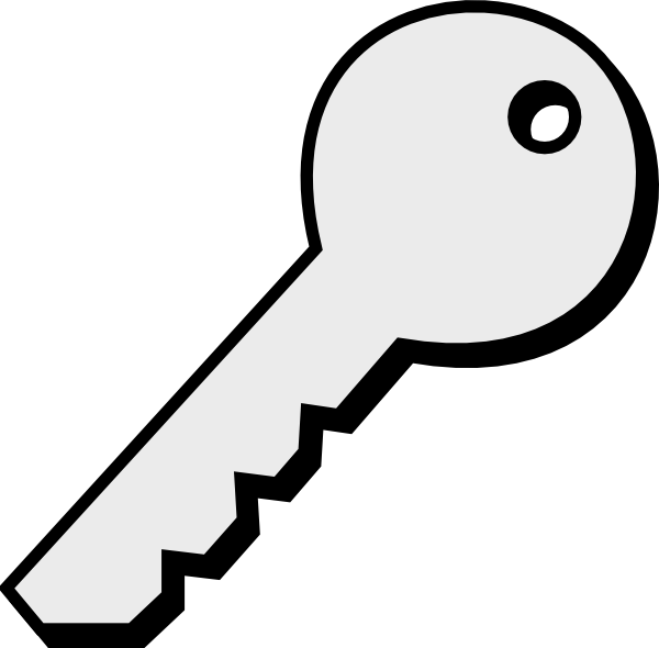 Black And White Key clip art - vector clip art online, royalty ...