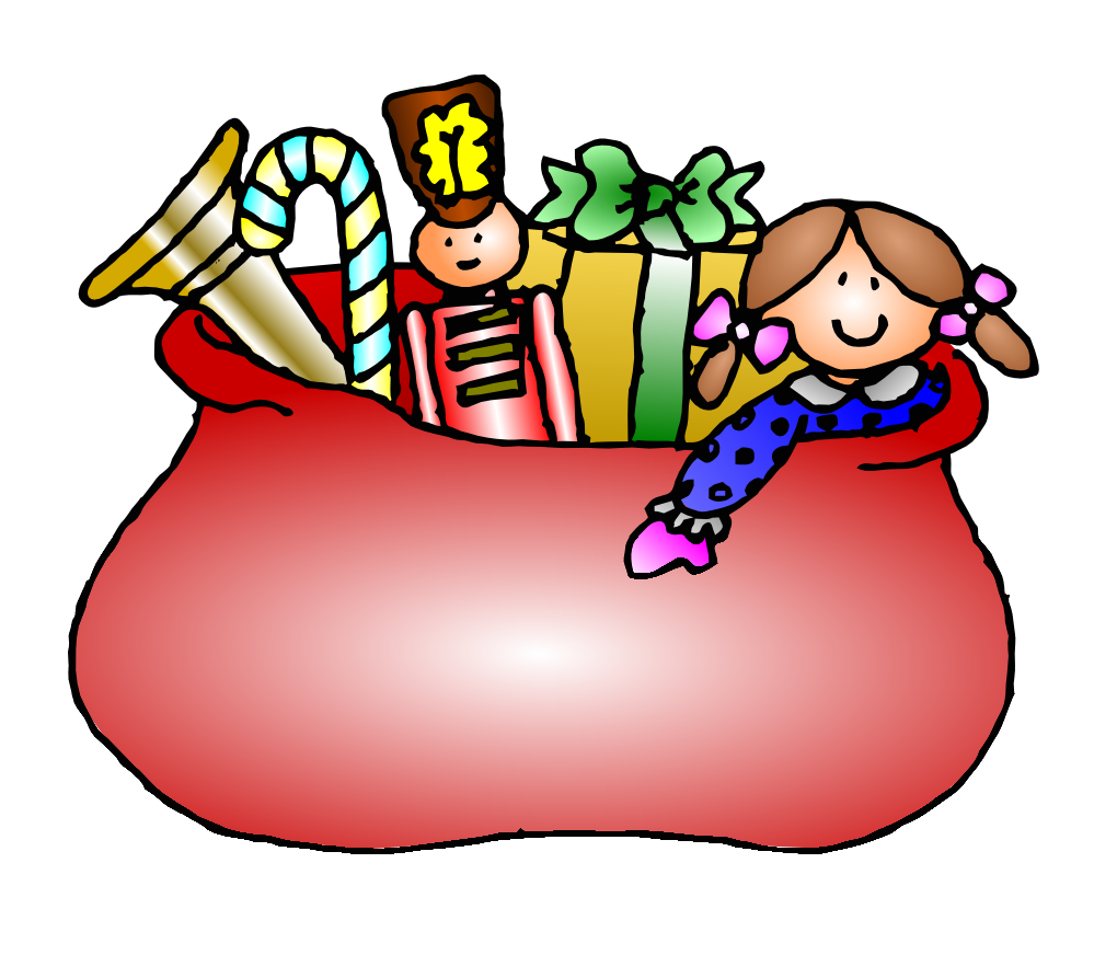 Free Bag of Christmas Toys Clip Art