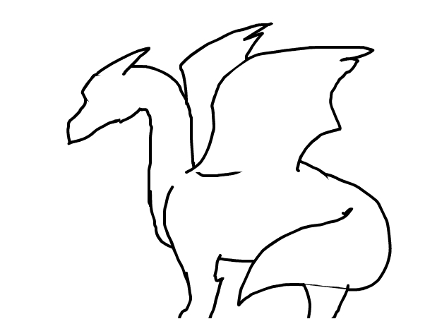 Dragon Outline Clipart