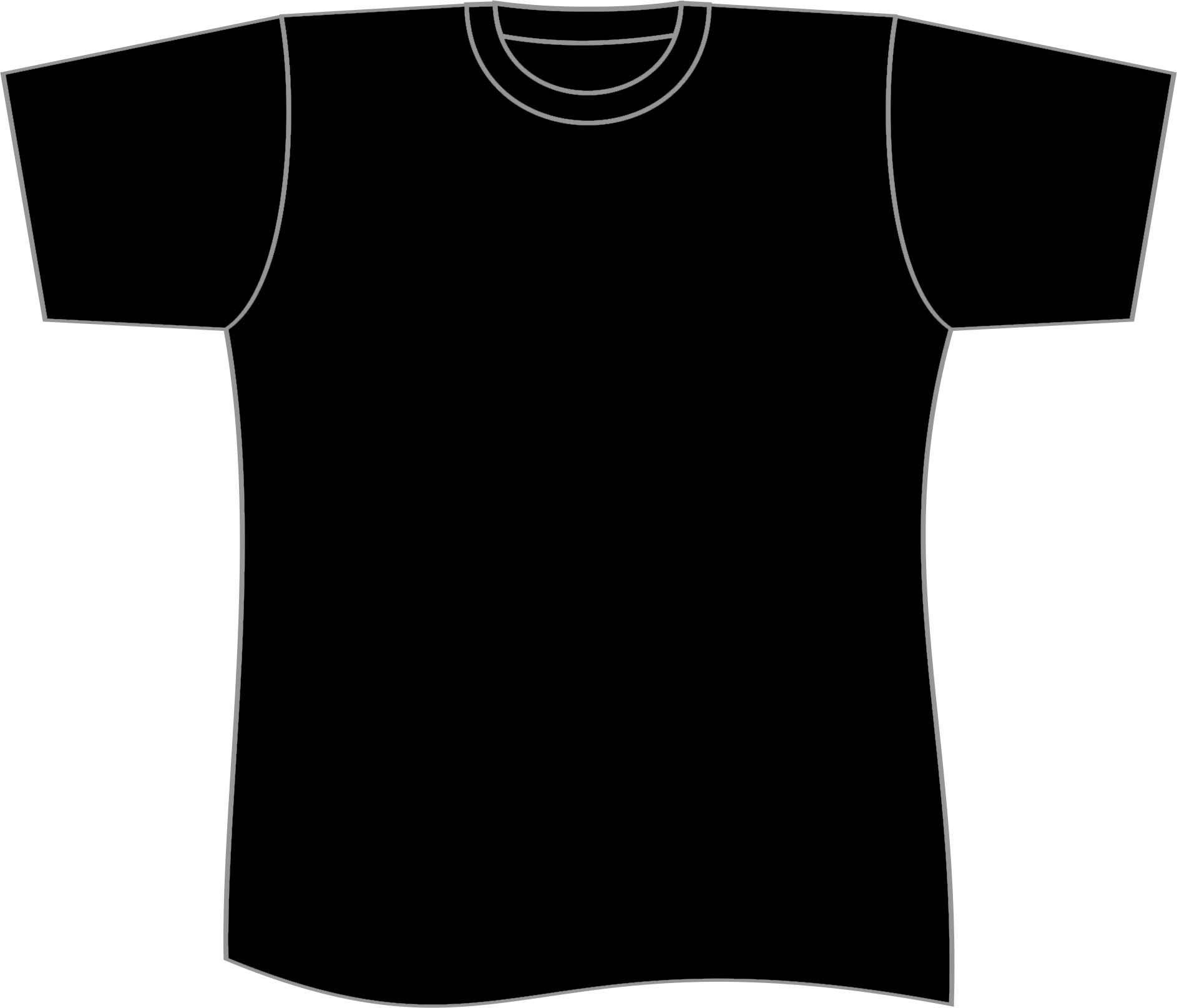 Black t shirt clipart