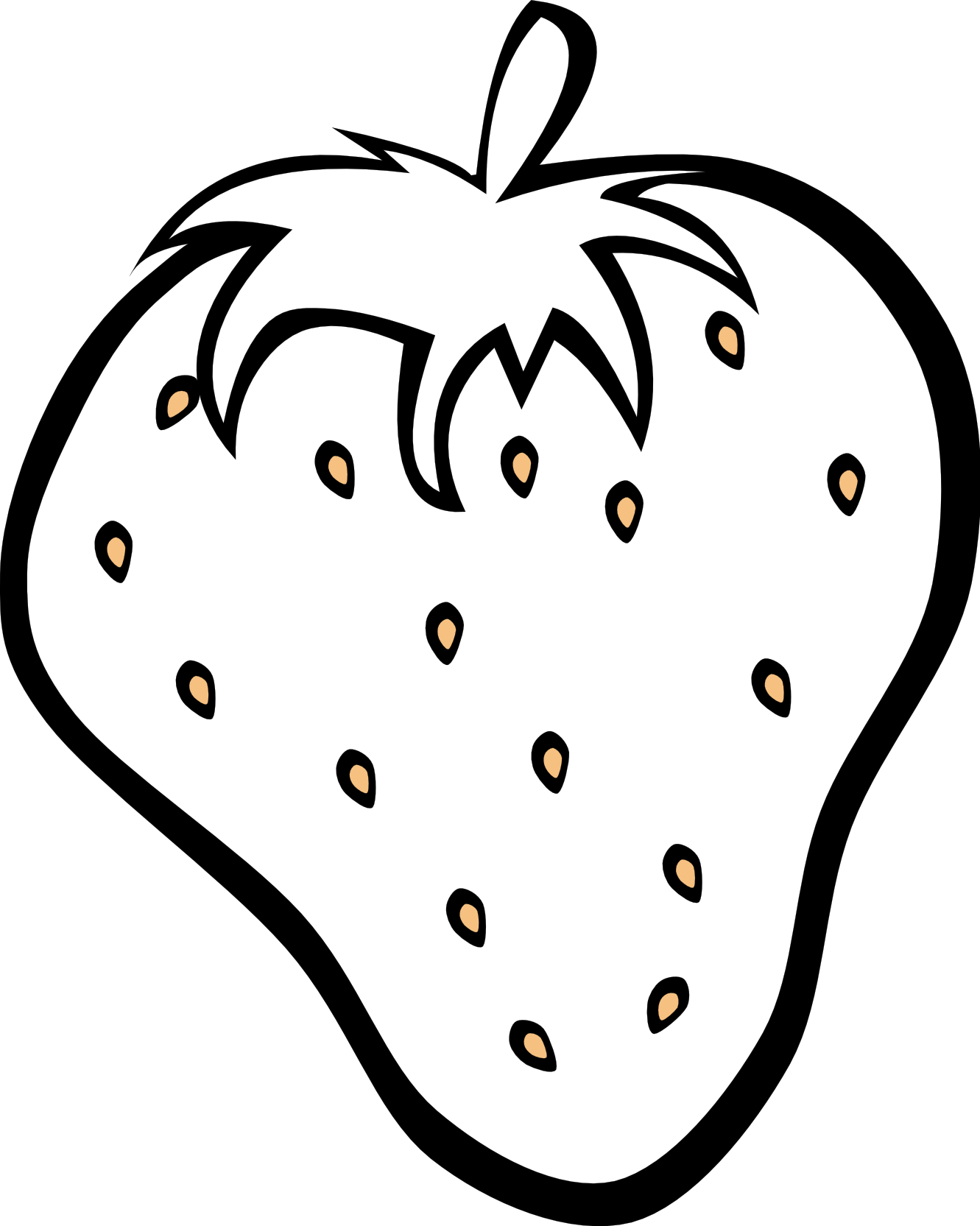 Orange fruit clipart black and white