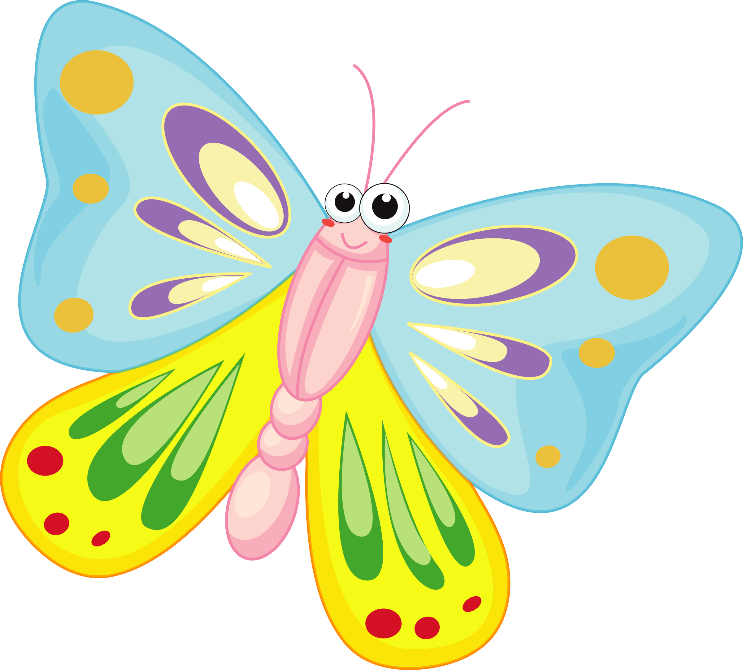 Clipart - Cartoon Butterfly