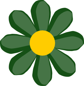 Green Flower clip art Free Vector / 4Vector