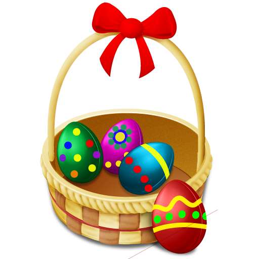 easter basket clip art eggs