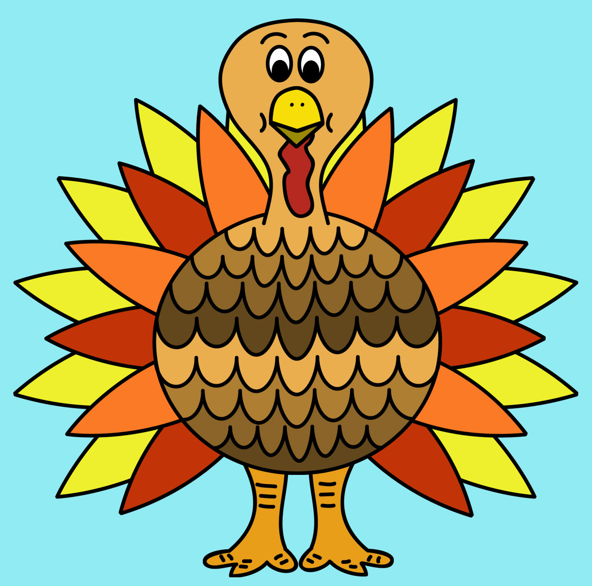 Free cartoon turkey clipart