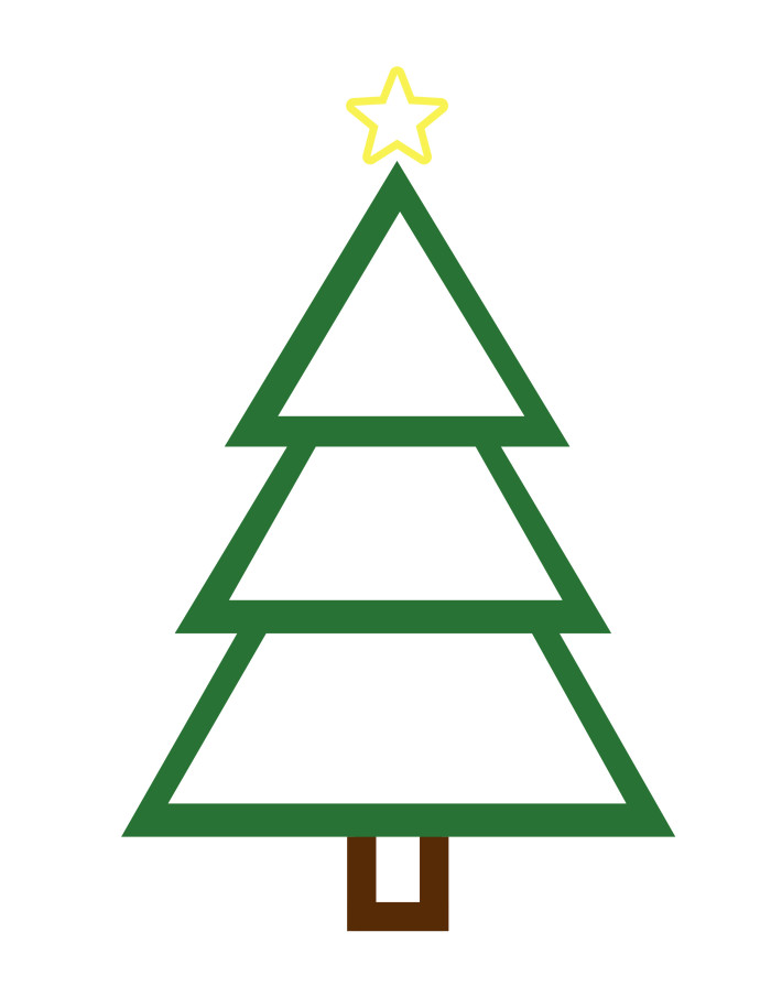 Christmas Tree Outline - Clipartion.com