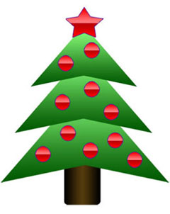 Modern Christmas Tree Clipart