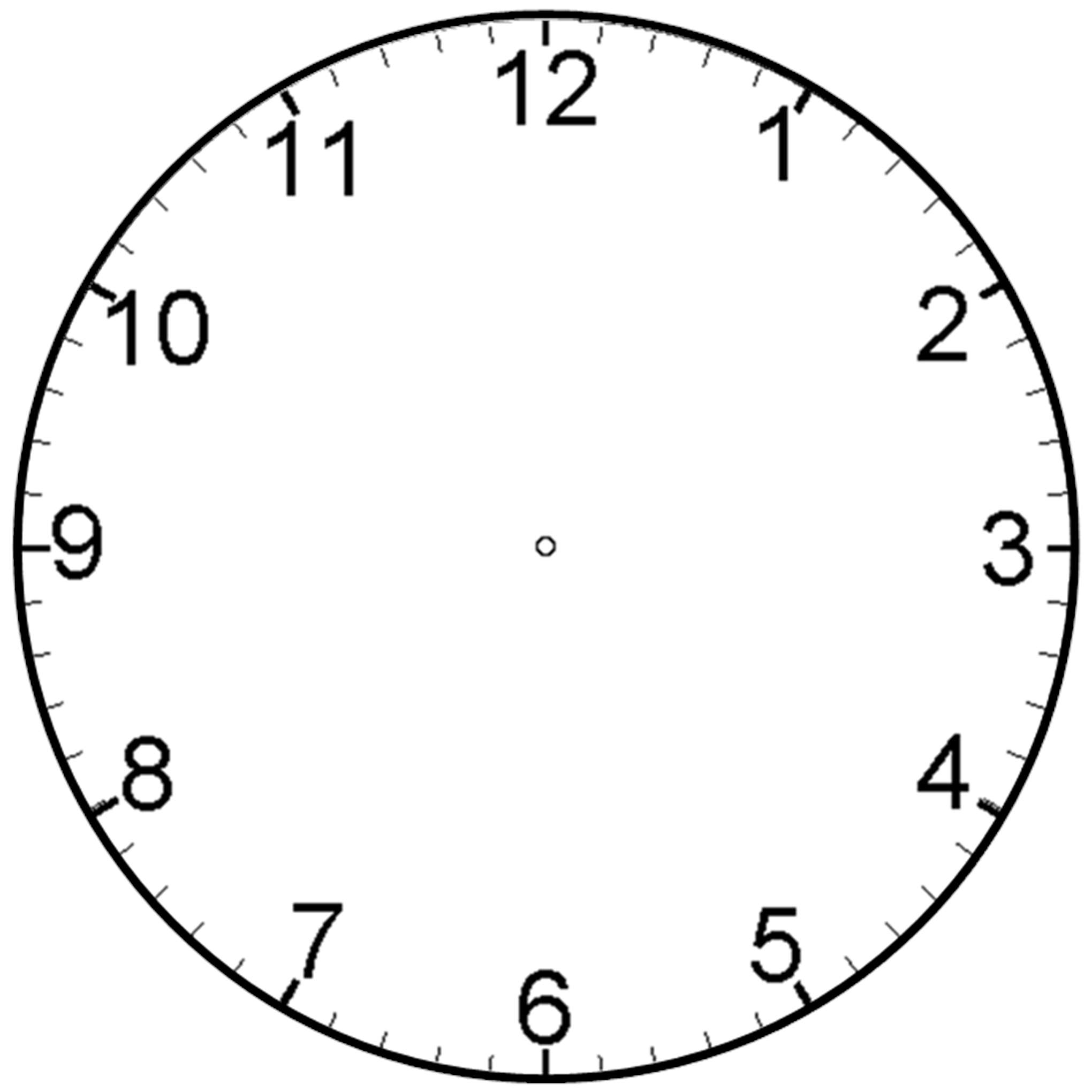 Printable Blank Clock Face - ClipArt Best