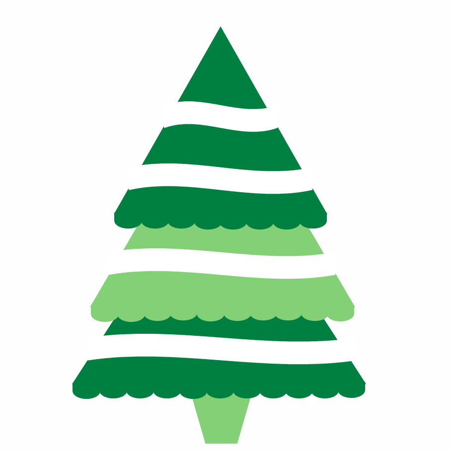 Free modern christmas tree clipart