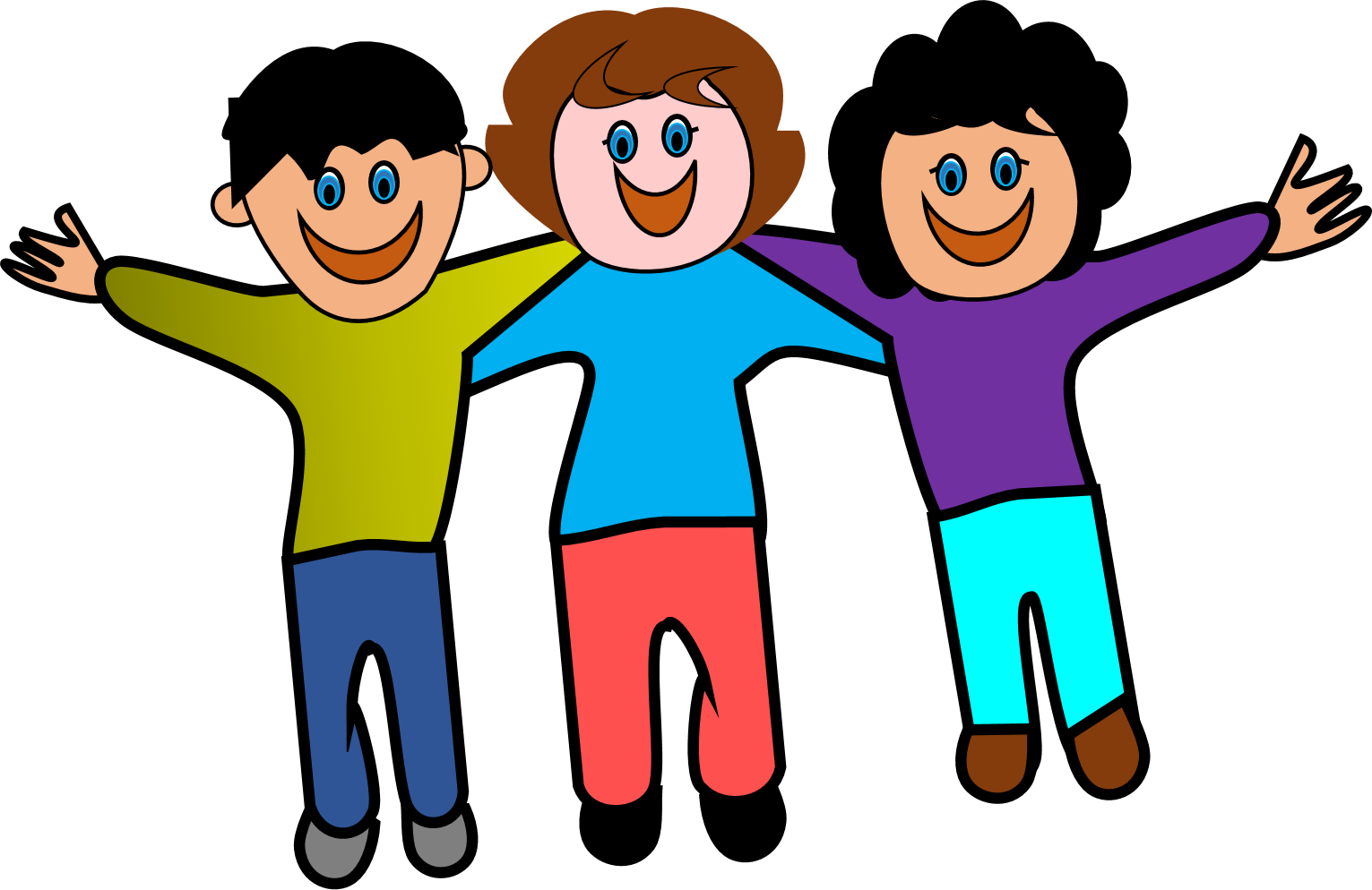 Kids friends clipart