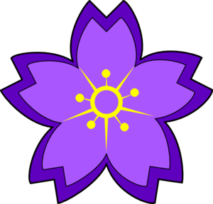 Purple flowers clip art