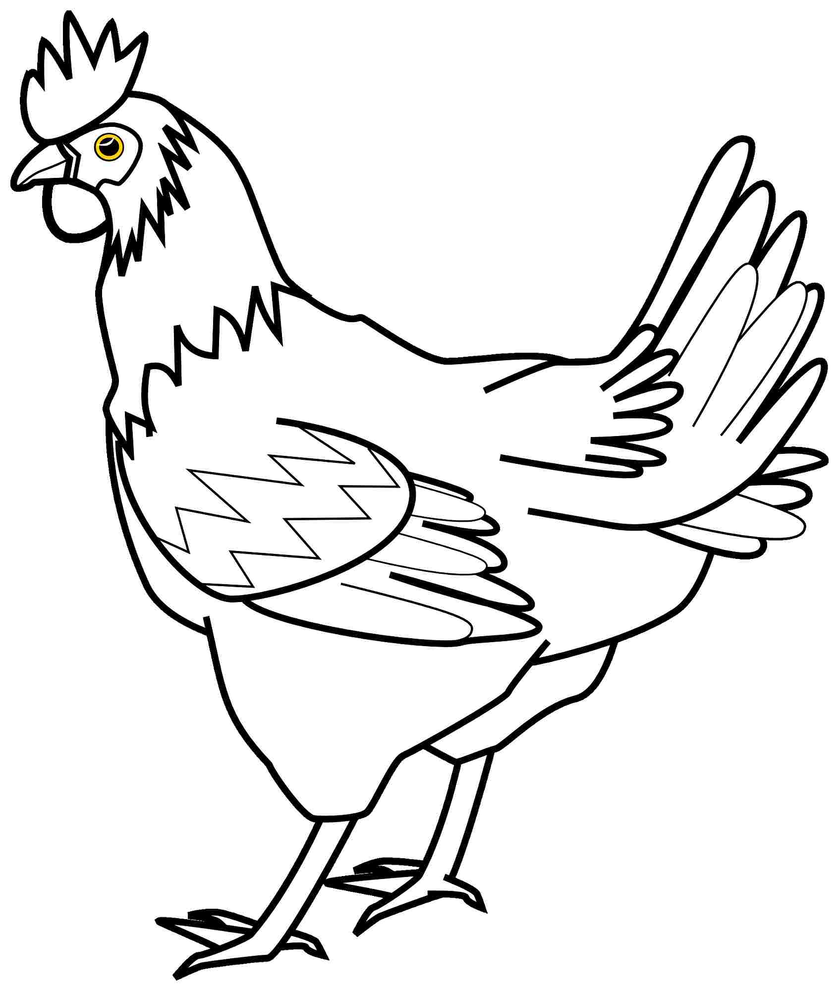 label a hen Colouring Pages (page 2)