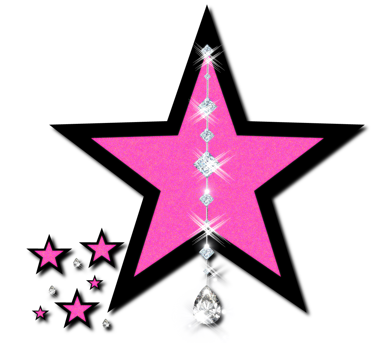 deviantART: More Like Pink And Black Star Clip Art by =