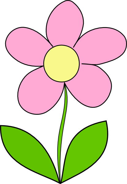 Pink clip art flowers