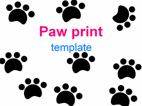 Cute paw print clipart