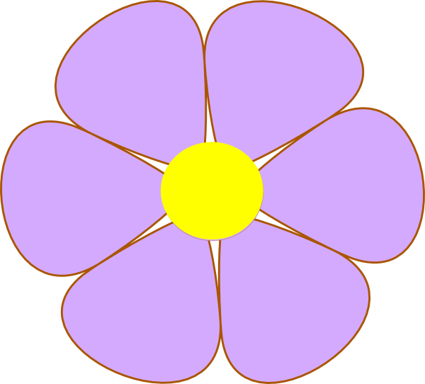 Purple Flower Clip Art - vector clip art online ...